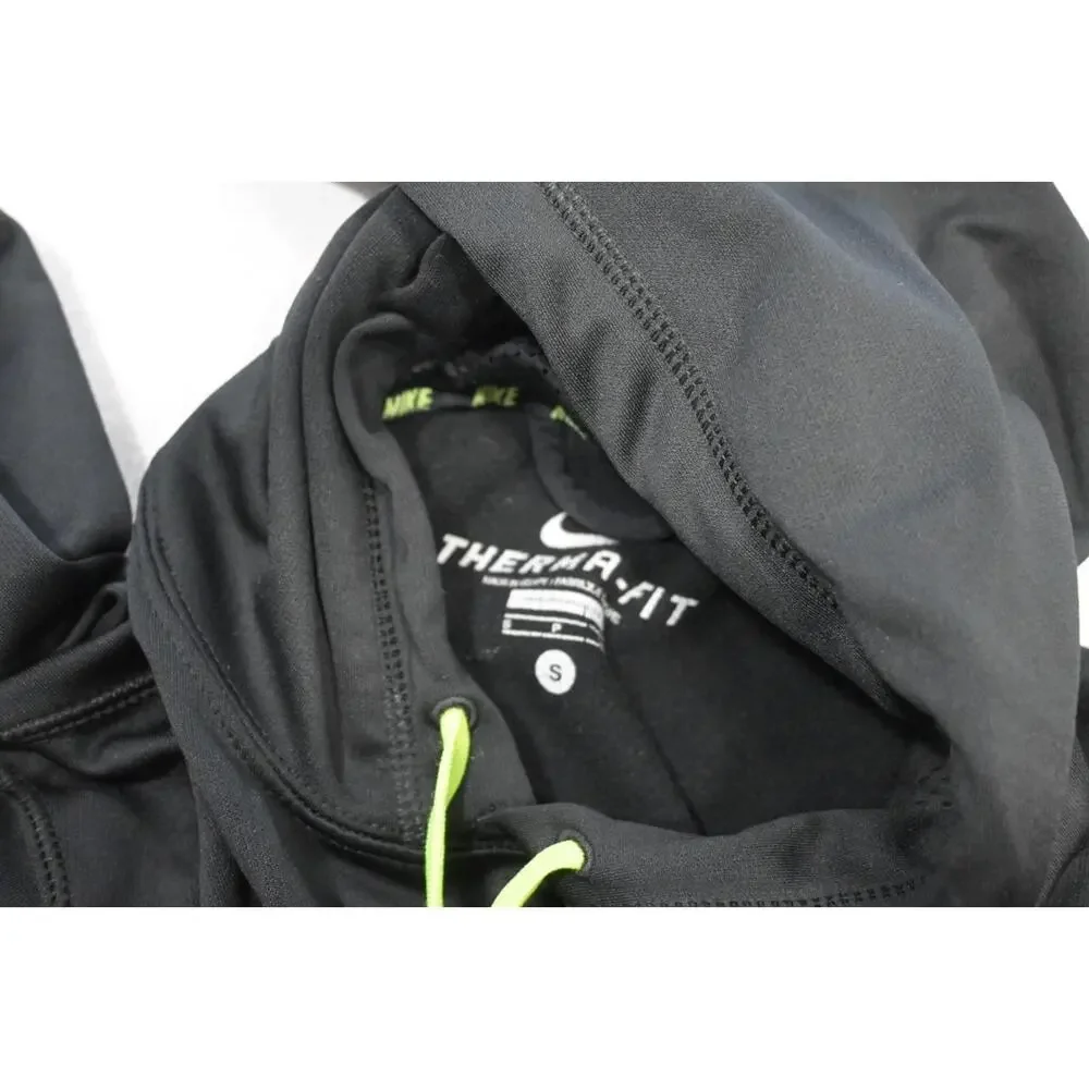 Nike Hoodie Therma Fit Black Pull Over Fleece‎ Sweater Mens Size Small
